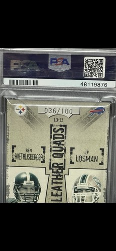 Eli Manning Rookie PSA 2004 Playoff Hogg Heaven Rivers Roethlisberger Patch /100 - Bild 3 von 4