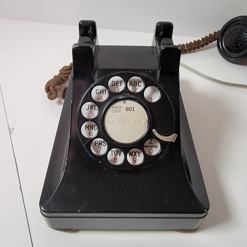 Vintage 1930's Bell System Black Rotary Desk Phone Western Electric Telephone JJ - Picture 8 of 14