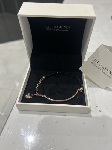 Hoț Diamonds Rose Gold Sterling Silver Black Onyx Bracelet - Picture 6 of 11