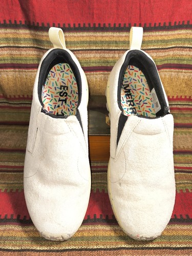 Merrell Limited Edition Damen Funfetti Geburtstagstorte Dschungel Mokassin Größe 8 Wildleder  - Bild 3 von 6