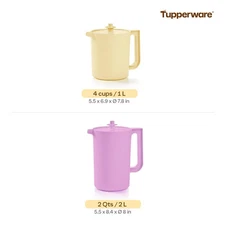 NEW!! YOU GET 2 Tupperware Pitchers 1 quart & a 2 QUART PLUS FREE SHIPPINGt!!