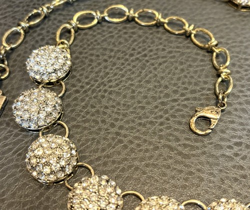 RAR Vintage Max Mara Weekend Grob Strass Kristall Statement HALSKETTE - Bild 2 von 8