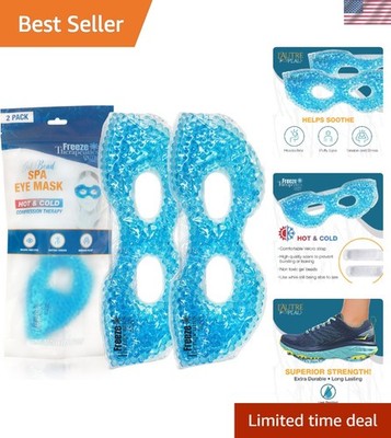 Dual Action Gel Bead Eye Masks - Reusable Hot/Cold Compress for Stress Relief