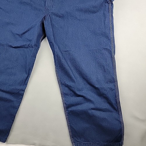 KEY Imperial Bib Overalls Blue Denim 48x28 NWT Workwear Carpenter Heavy-Duty USA - Picture 7 of 19
