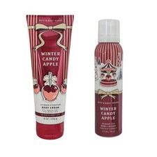 Bath  Body Works Winter Candy Apple Whipped Body Butter Shimmer Fizz Body Lotio