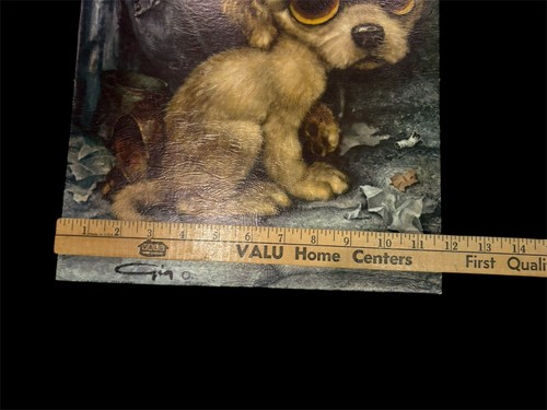 4 Big Eye dog puppy prints sad 1966 GIG Girard Goodenow 10x14 unframed - Bild 5 von 8
