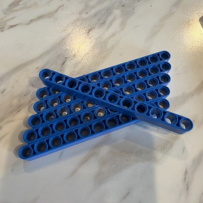 Lot of 6: Lego Technic Thick Liftarm Blue 1 x 11 6390388 (M1)