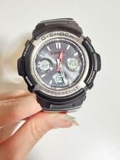 Casio G-Shock AWG-M100-1AJF Radio Solar Black Red Used