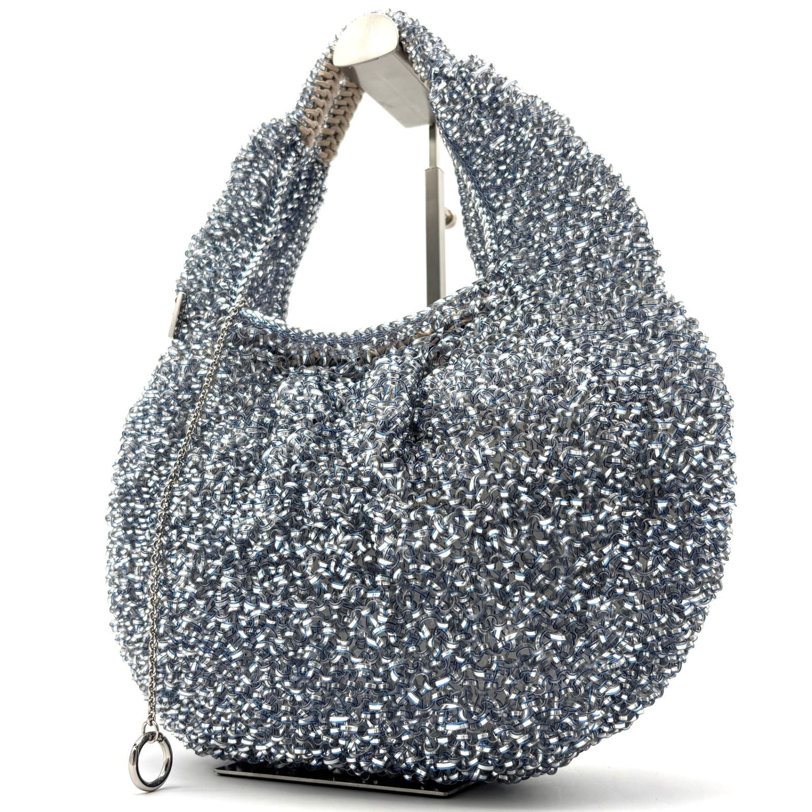 ANTEPRIMA Volume Blue Wire Tote Shoulder Bag Ring Charm Summer Elegant