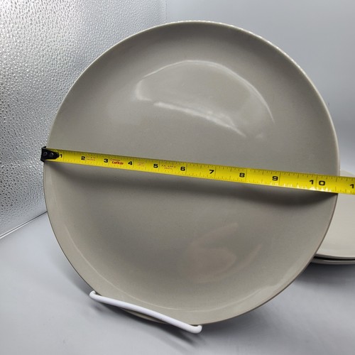 Crate & Barrel Camden set (3) Dinner Plates 10.5” Gray excellent condition - Picture 5 of 6