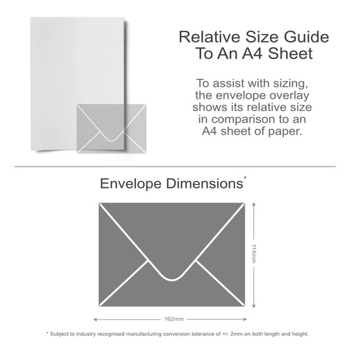 114 x 162 Pure White C6 Envelope | Gummed | 120gsm V-Flap White Envelope - Picture 2 of 2