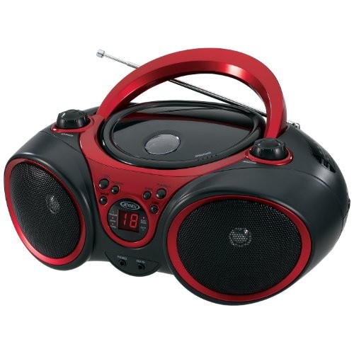 Jensen CD490 SCHWARZ/ROT TRAGBARER STEREO CD PLAYER MIT AM F - Bild 5 von 5