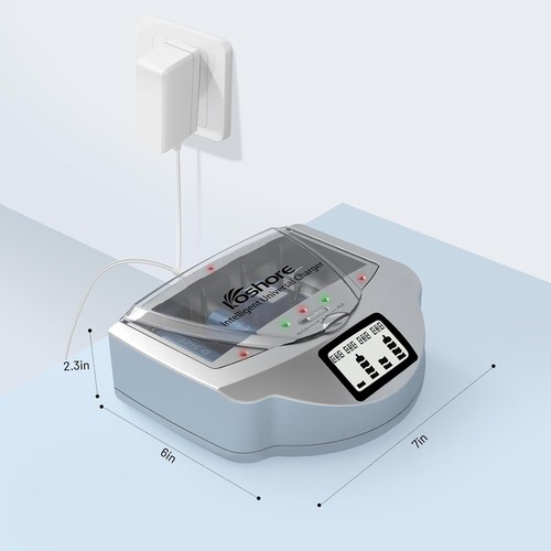 Universal Smart Battery Charger with LED Display for AA, AAA, C, D, 9V Batteries - Picture 9 of 9