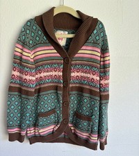 Girls Oshkosh Bgosh Cotton Mix Brown Kids Cardigan Sweater Sz 6