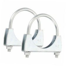 pcs U Bolt Muffler Exhaust Clamp -1/" Galvanized Iron U-Bolt Clamps 65mm 2
