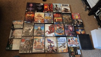 Vintage PC CD ROM Video Games Lot Of 28 Unique Games Shooter, RTS, RPGS
