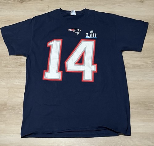 MAGLIA T-SHIRT BRANDIN COOKS SUPER BOWL LII LOGO LARGE NUOVA SENZA ETICHETTE NEW ENGLAND PATRIOTS - Foto 1 di 4