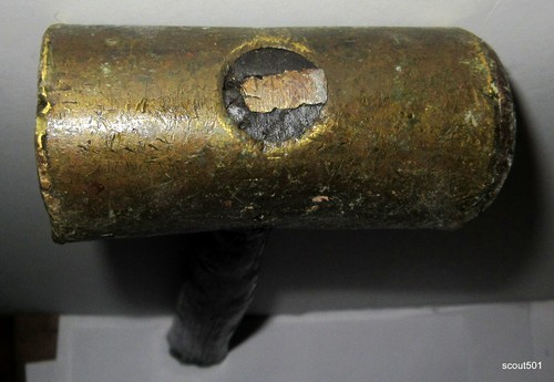 Antique Well Worn Primitive Brass & Lead 2lb Hand Held 12½” Long Sledge Hammer - Picture 5 of 6