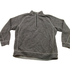 Tommy Bahama Sweater Mens Large 1/4 Zip Long Sleeve Golf Reversible Gray