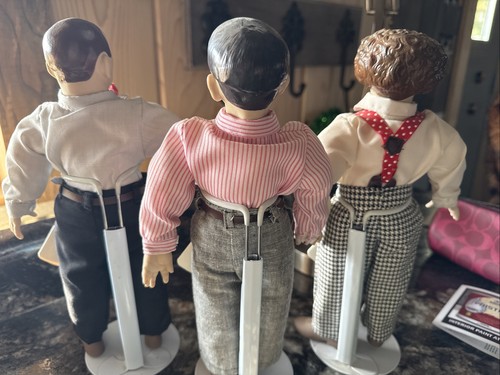 Vintage Three Stooges dolls 1991-Hamilton Presents - Set of 3 Dolls 11” With Tag - Picture 7 of 7
