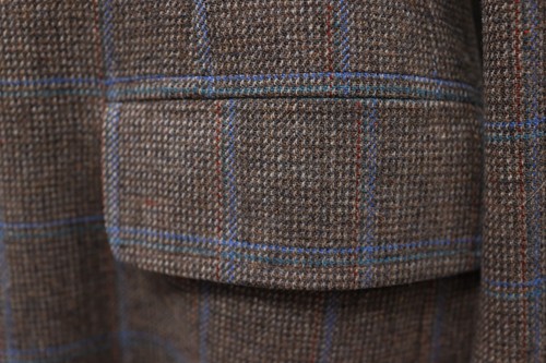 PENTLETON mens brown WINDOWPANE 100% WOOL sport coat suit jacket blazer 44 R - Picture 9 of 15