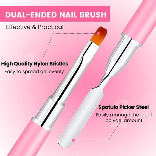 Polygel Nail Forms Kit for Toes , Toenail Dual Forms Reusable for Polygel wit... - Picture 8 of 9
