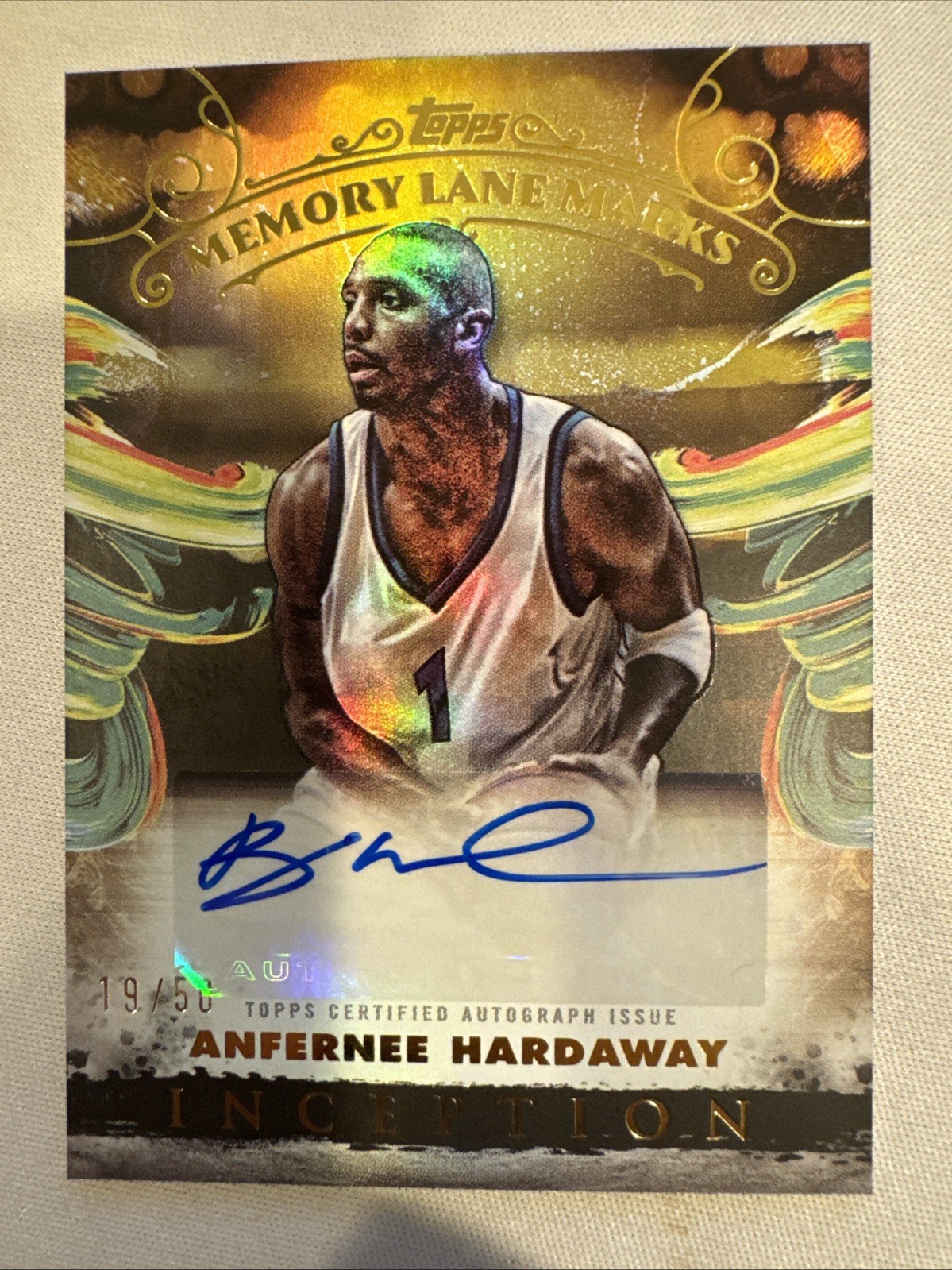 2024-25 Topps Inception Memory Lane Marks Auto /50 Anfernee Hardaway