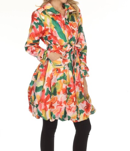 Samuel Dong Belted Water Resistant Bubble Trench Coat Size S - Picture 2 of 5