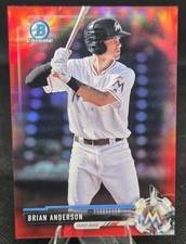 2017 Topps Brian Anderson Bowman Chrome Prospect Red Shimmer Refractor /5 #BCP87