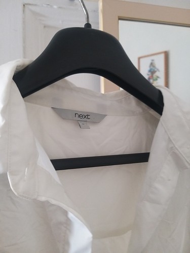 🐞Next White Shirt With Ruffle Sleeves Size 16🐞 - Imagen 4 de 8