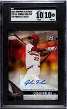 2021 Bowman Platinum - Top Prospects Jordan Walker Auto Flawless SGC 10
