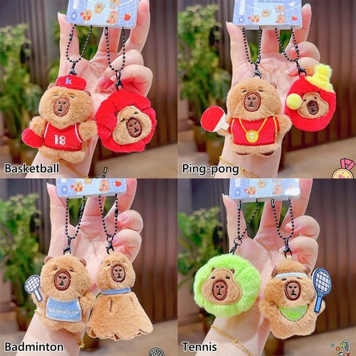 Cartoon Keyring Plush Doll Multicolor Capybara Doll Gift Toy - Picture 2 of 7