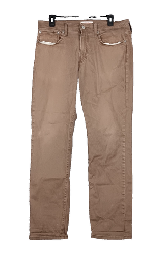 Pantalones de mezclilla informales Lucky Brand 121 para hombre 33x30 marrón ajustados rectos elásticos - Imagen 1 de 10