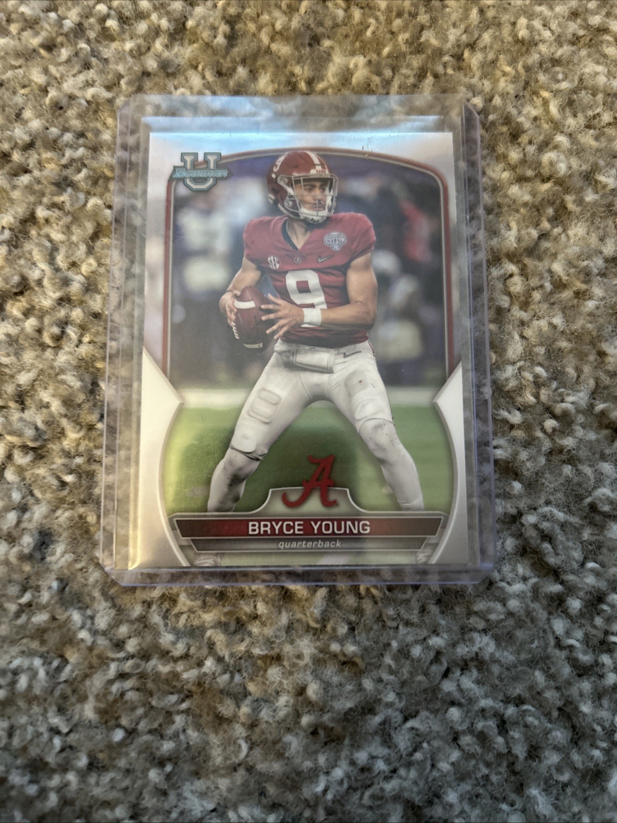 2022 Bowman U Chrome Football - Bryce Young Base No. 1 Alabama / Panthers