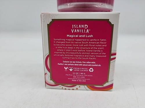 Pacifica ISLAND VANILLA 5,5 oz Duftkerze Soja Selten Rarität Retired Scent - Bild 2 von 4