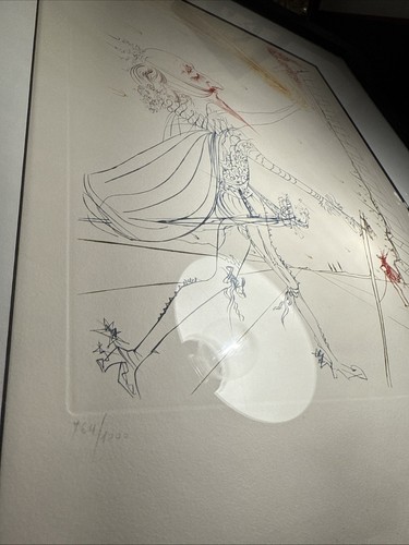SALVADOR DALI HAND SIGNED ETCHING Cyrano de Bergerac and Roxanne LIMITED EDITION - 第 5/19 張圖片