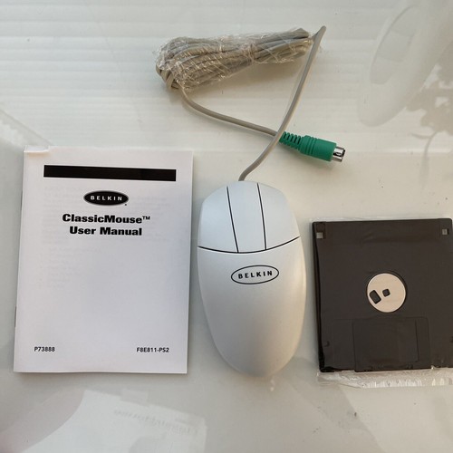 BELKIN Classic Mouse 3-button Ps/2 Vintage Programmable Center Button P56431 new - Picture 6 of 11
