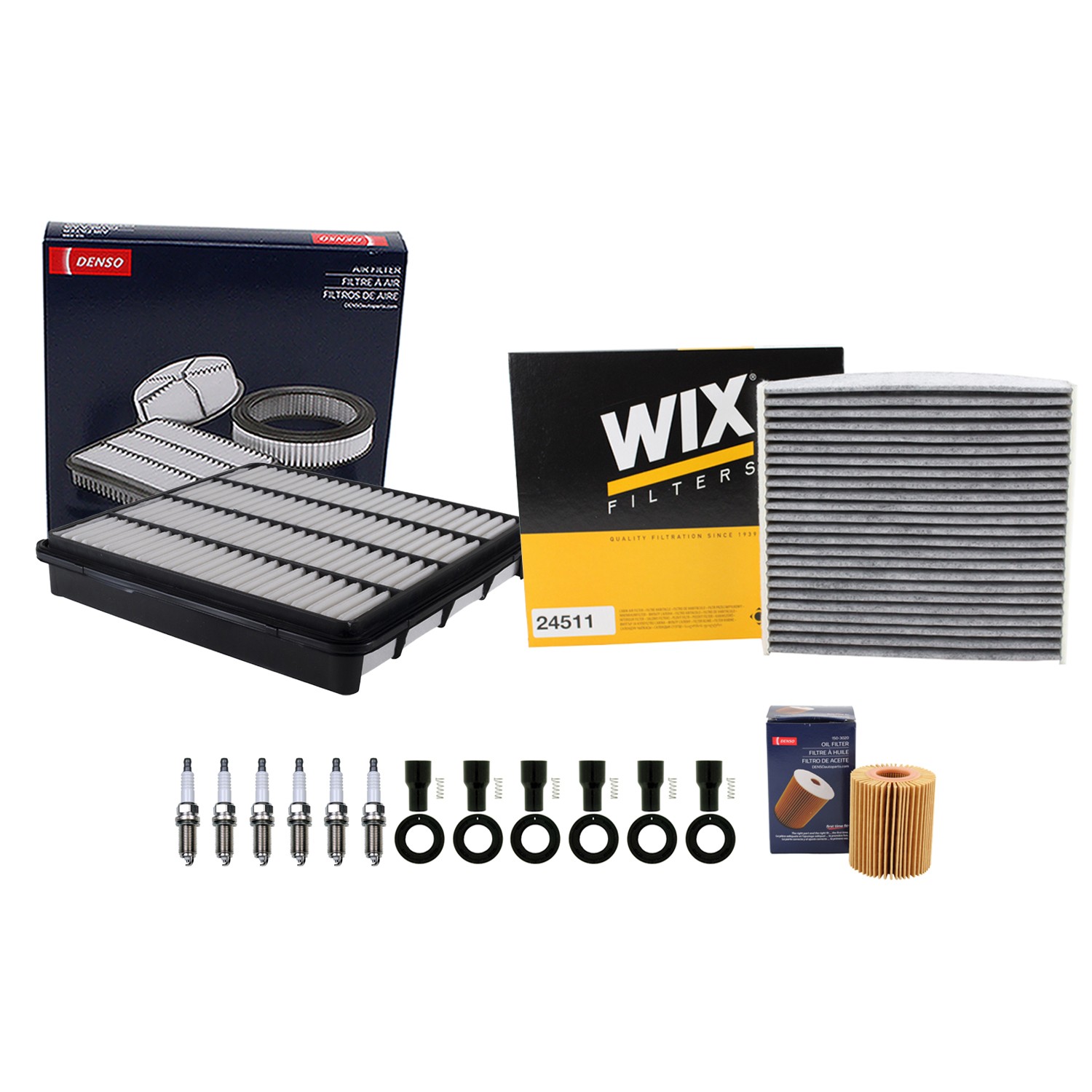 Denso Tune Up Kit NGK 6 Spark Plugs and Boots Kit for Tundra 4.0 V6 1GR-FE 11-13