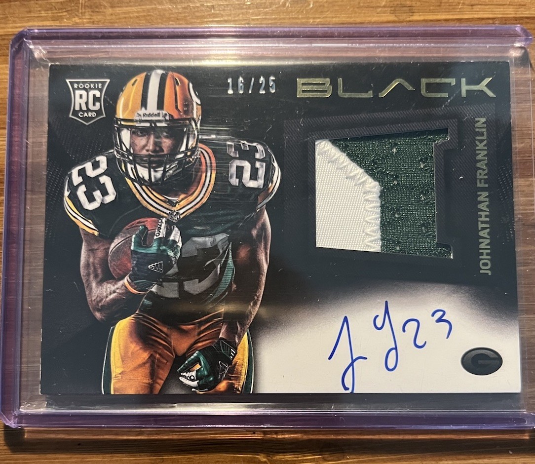 Johnathan Franklin Panini Contenders #213 Black Jersey-Autograph