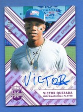 2018 Panini Elite Victor Quezada Purple Autograph Card #192 SN 083/100