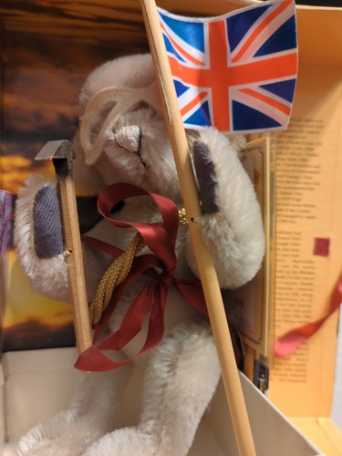 Vintage 1993 Sir Edmund Hillary SIGNED Merrythought Everest Mohair Teddy LTD Ed - Picture 6 of 19