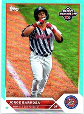 2023 Topps Pro Debut #PD-21 Jorge Barrosa Aqua #/75