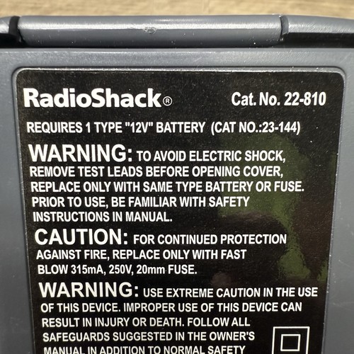 Radio Shack Multi Meter 22-810 - Picture 5 of 5