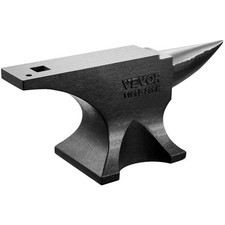 Single Horn Anvil, 110lbs Cast Steel Anvil, High Hardness Rugged Round Horn Anvi