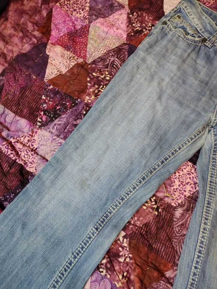 Rock & Roll Denim Men's Jeans Mens 32x33 Blue Boot Cut Medium Wash Western - Image 2 of 4