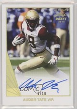 2018 Leaf Ultimate Draft 90 Gold Spectrum /10 Auden Tate #BA-AT1 Rookie Auto RC