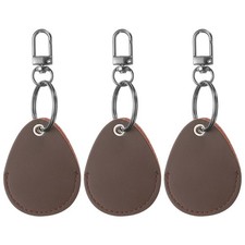 Leather Key Fob, 3Pcs Leather Key Fobs DIY Keychain Holder, Brown