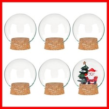Set of 6 Glass Dome Lid Decorative Display Jars 2.5x2.7" Bell Shaped Glass Ja...