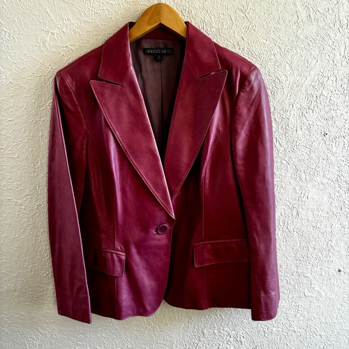 LAFAYETTE 148 Blush Mauve Rosa 100 % Leder Blazer Jacke Damengröße 14 - Bild 4 von 17