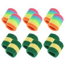 12Pcs Sports Wristbands Absorbent Sweatband Wrist Band, 2 Color